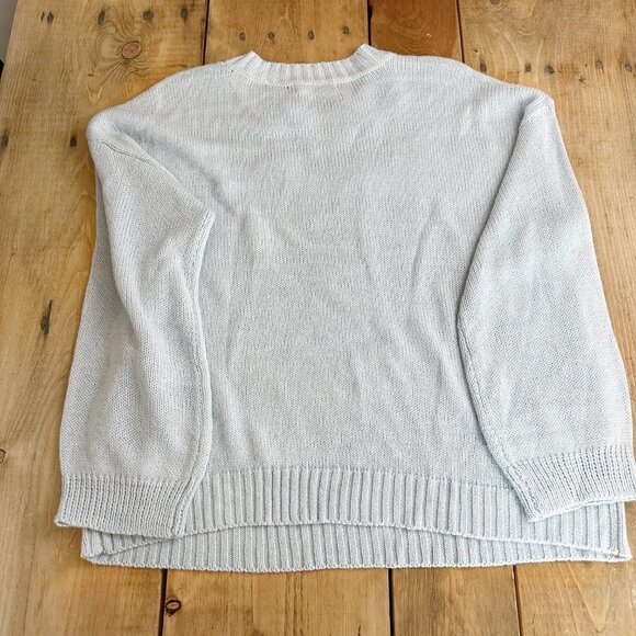 NWT Made With Love Sky Blue Sweater Clouds 3X - Picture 6 of 7